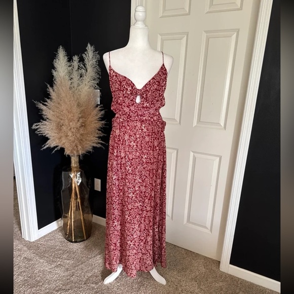 NWT Zara Cut Out Floral Printed Midi/Maxi Dress
size XL - Picture 8 of 12